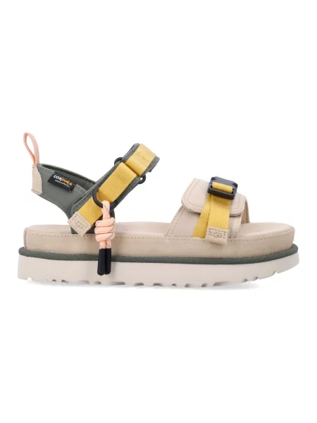 Sneakersy Ugg na platformie skórzane beżowe