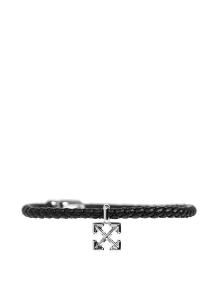 Brăţară Off-white din piele țesută alb