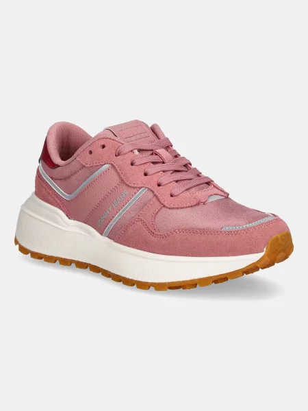 Sneakers Tommy Jeans Tjw Cleated Runner Roz gri