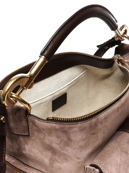 Body Chloé din piele de căprioară cu cataramă