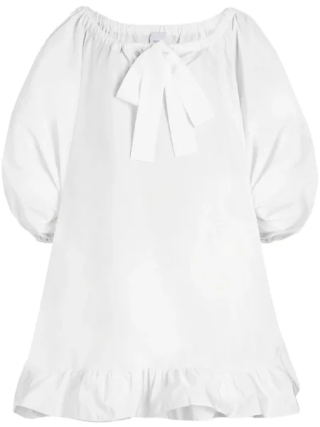 Rochie mini Patou cu volane de costum alb