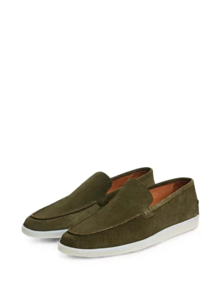 Pantofi loafer Hackett London din piele de căprioară verde