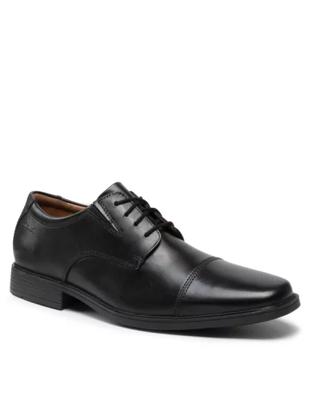 Туфлі Clarks Tilden Cap Black Leather чорні