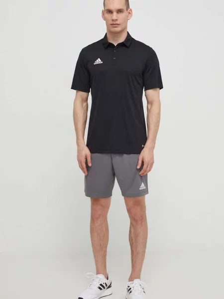 Поло для тренувань adidas Performance Entrada 22 однотонний чорний