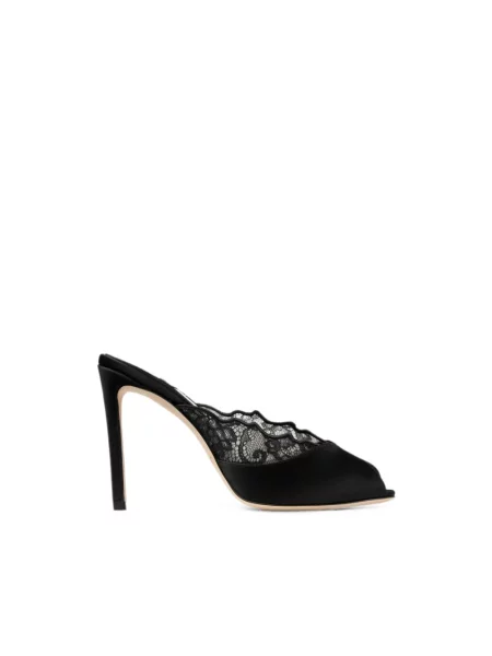 Klapki mules Jimmy Choo czarne