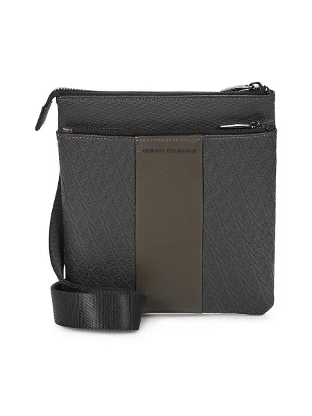 Crossbody torba Armani Exchange brez pet črna