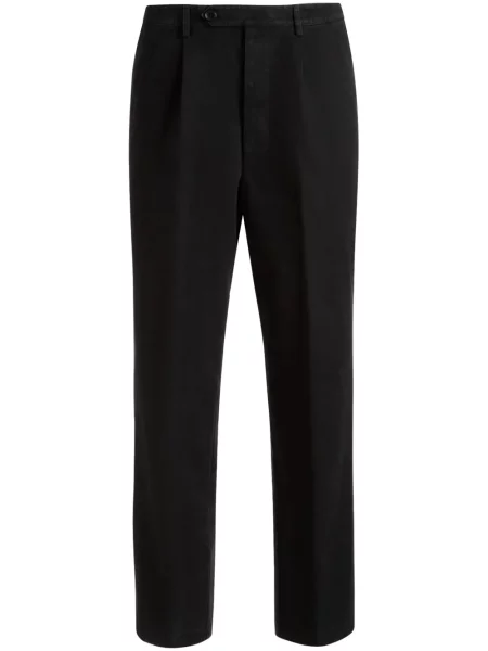 Pantaloni chino Bally plisate negru