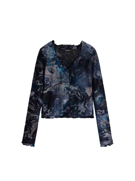 Desigual Tricou albastru negru