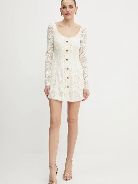 Twinset sukienka mini dopasowana beżowy