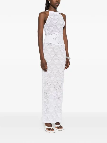 Rochie Just Cavalli cu legături alb