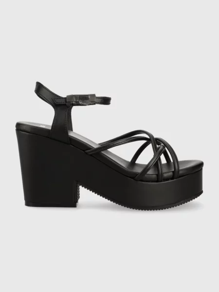 Сандали BOSS Cate Wedge черно
