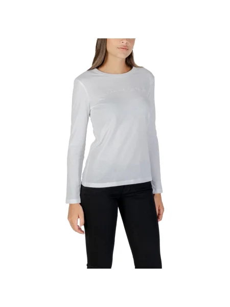 Tricou mânecă lungă Eax alb