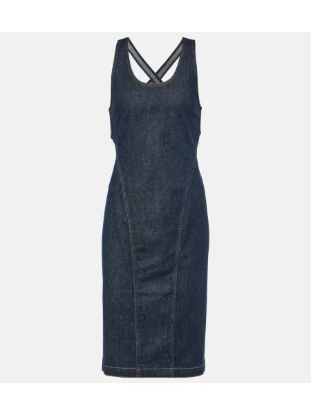 Denim obleka Alaia modra