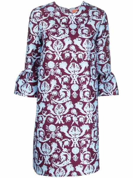 Rochie La Doublej cu imagine evazată violet