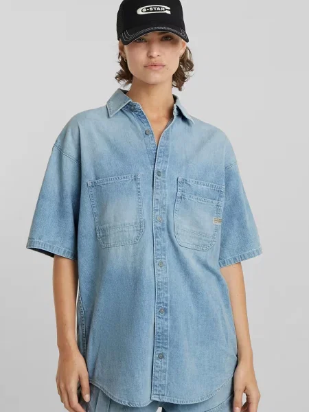 Сорочка G-star Raw блакитна