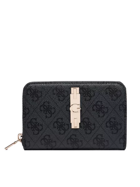 Guess Portfel Yvonne Logo Slg ciemny szary