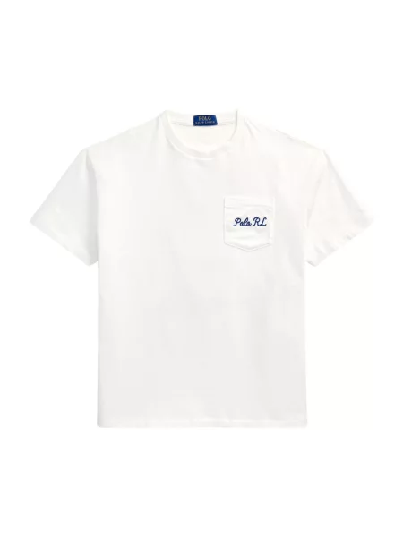 Długa koszulka Polo Ralph Lauren z logo z długim rękawem biała