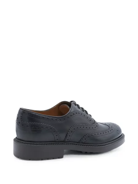 Brogues Doucal's cu șireturi din piele negru