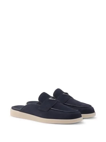 Παντούφλες σπιτιού Prada σουέτ slip-on μπλε