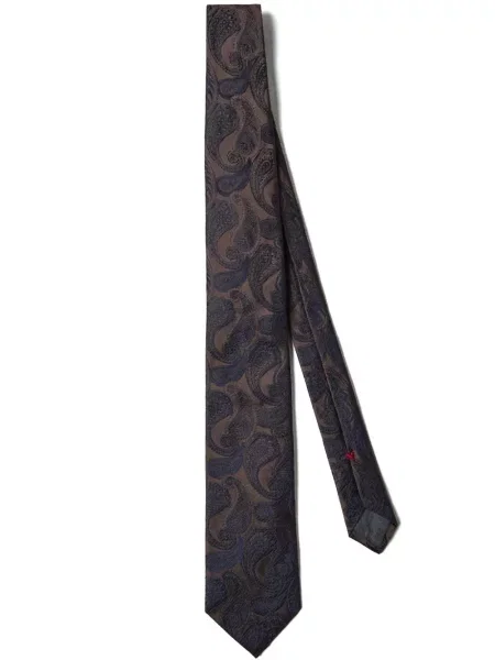 Μεταξωτή γραβάτα Brunello Cucinelli καφέ