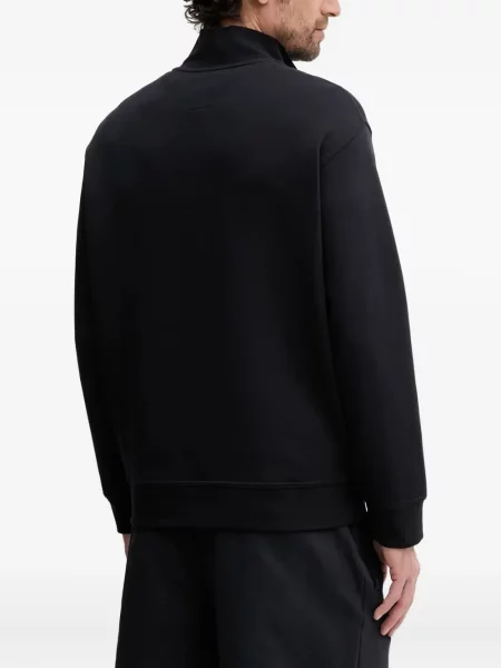 Hanorac cu fermoar Armani Exchange cu autograf negru