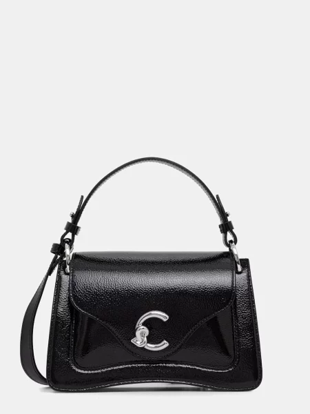 Coccinelle geantă crossbody pentru femei din piele negru