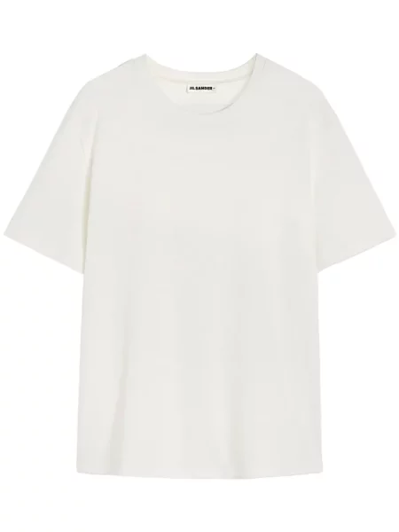 Tricou Jil Sander cu decolteu rotund alb