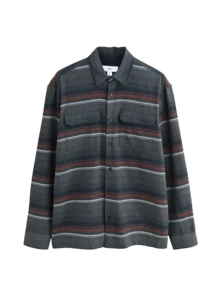 Next Košile marine modrá / rezavě hnědá / šedý melír / přírodní bílá