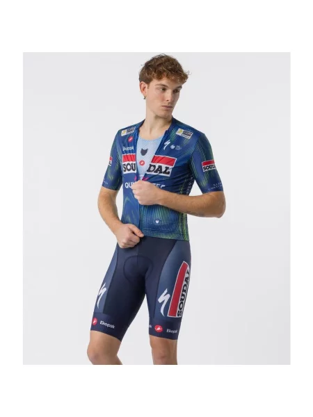 Spodenki rowerowe Soudal Quick-Step Competizione 2 granatowe XS niebieskie