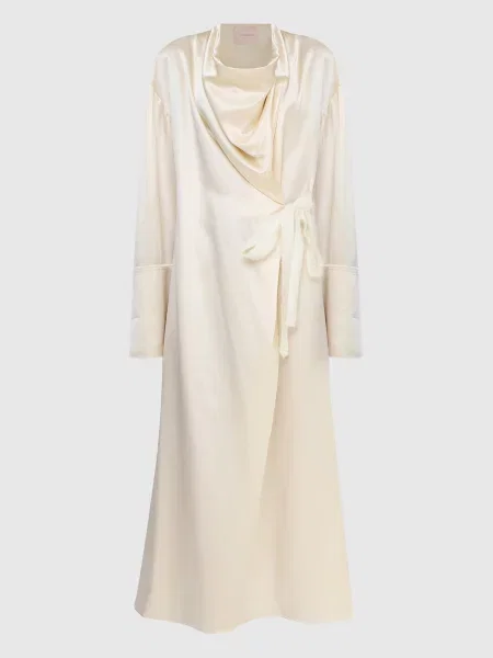 Шовкова сукня з драпіруванням Roksanda бежева