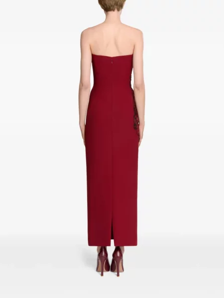 Rochie maxi Elie Saab fără bretele roșu