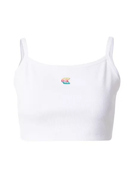 Calvin Klein Jeans Top Pride Logo Cropped Cami' bijela