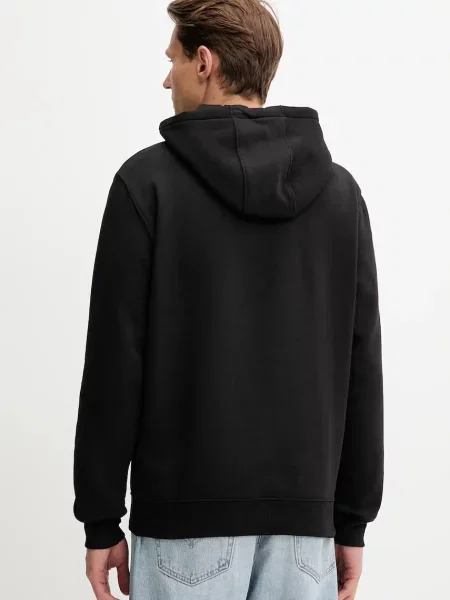 Hanorac cu glugă Tommy Hilfiger cu glugă negru