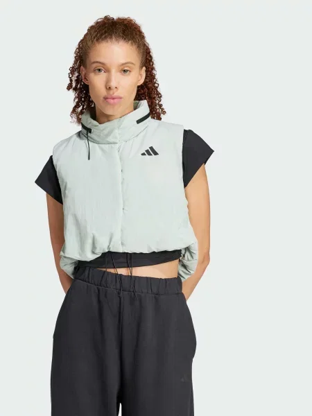 Жилет з утеплювачем adidas комбінований верх сірий