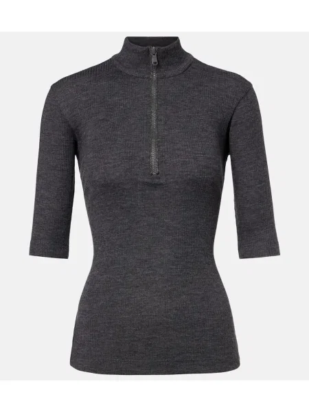 Pulover Brunello Cucinelli de lână gri