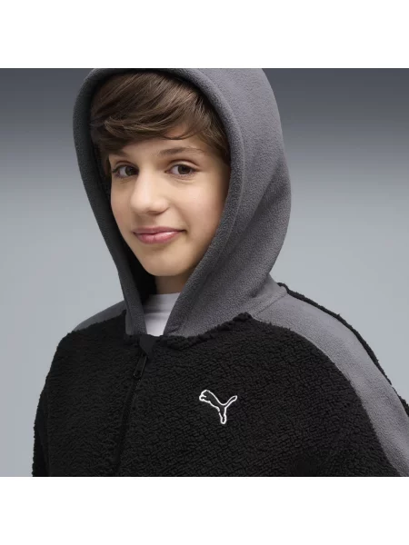 PUMA Młodzieżowa kurtka dresowa Essentials Elevated Winterized Relaxed Odzież czarny
