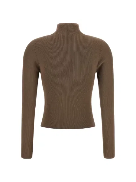 Pulover Alexander Wang din jacard cu autograf maro