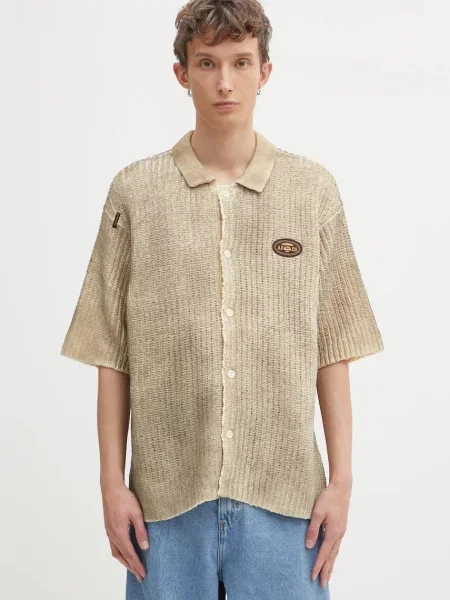AAPE cămașă Main cu guler clasic regular bej