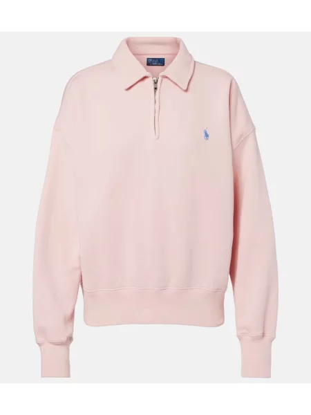 Polar Polo Ralph Lauren polarowy z zamkiem błyskawicznym do połowy różowy
