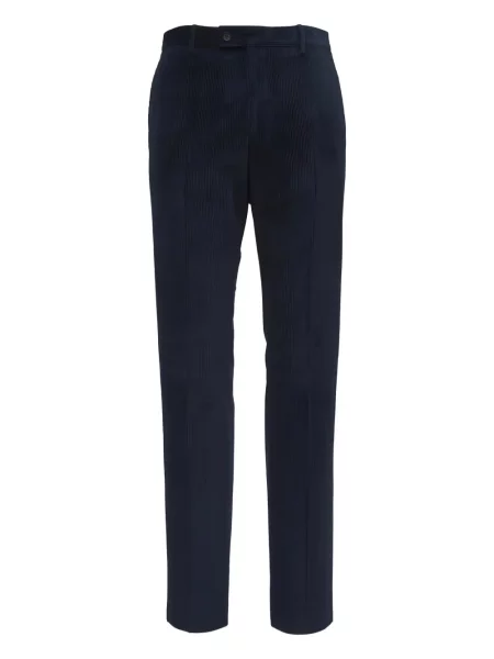 Pantaloni Maurizio Baldassari de catifea cord albastru