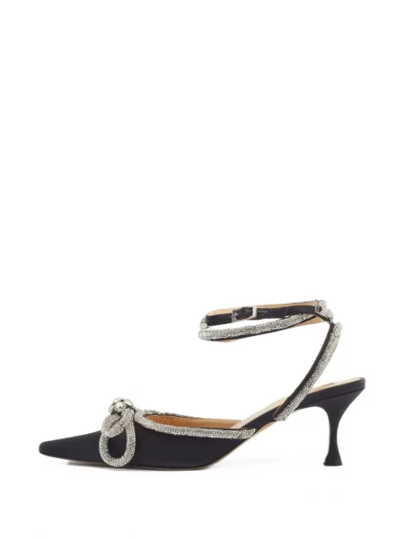 Pantofi cu toc Mach & Mach cu funde negru