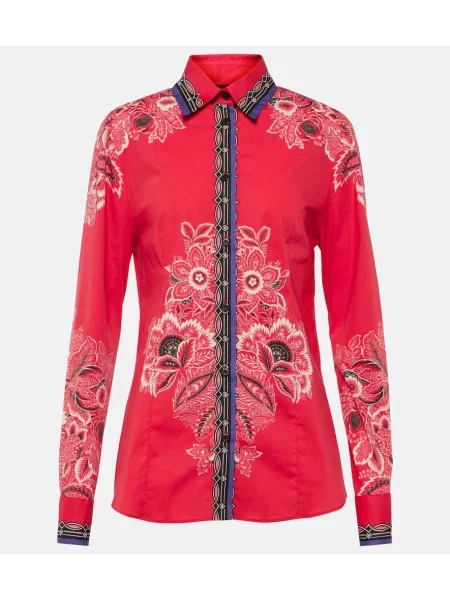 Cămașă Etro cu model floral roșu