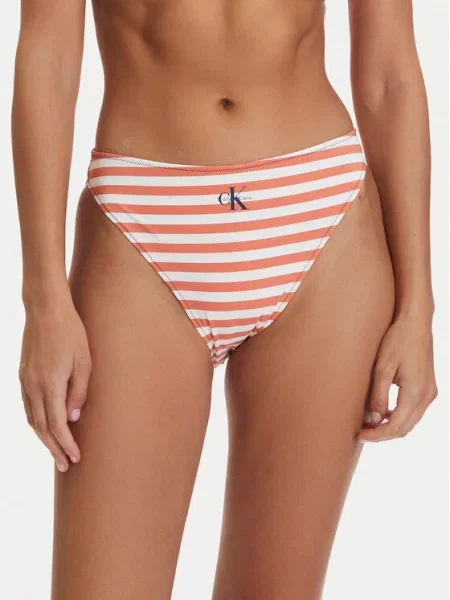 Calvin Klein Swimwear Dół od bikini pomarańczowy