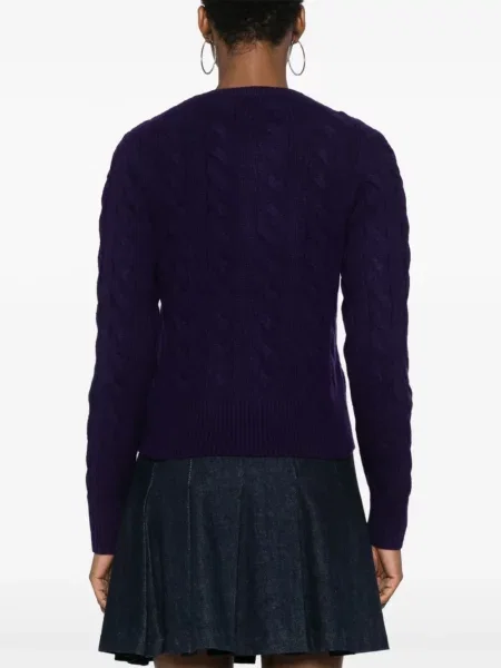 Φλοράλ κοστούμι μπλούζα Polo Ralph Lauren με σχέδιο μωβ