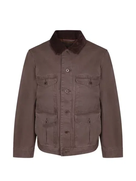 Gulerat geacă Filson de catifea cord maro