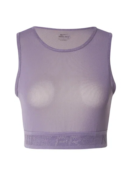 NIKE Športni top PRO temno liila bela