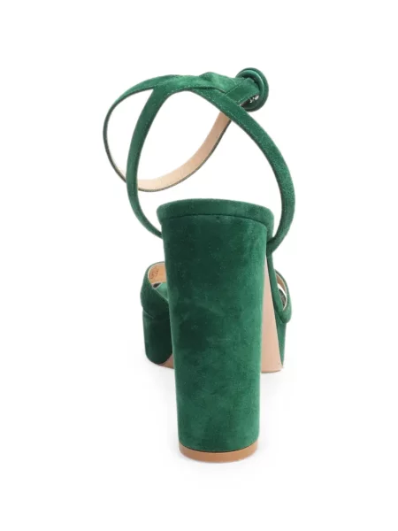 Sandale Gianvito Rossi din piele de căprioară cu platformă verde