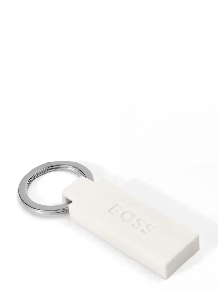 Obesek za ključe BOSS Edge Iconic White bela