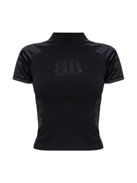 Koszulka Balenciaga z logo czarna