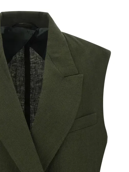 Vestă Max Mara cu două rânduri de nasturi verde